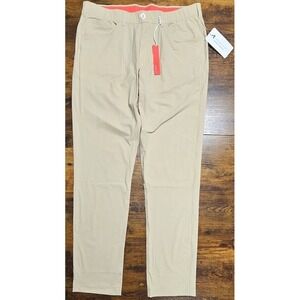 Redvanly Pants Men's Large Pull On Golf 32" Inseam Khaki NWT